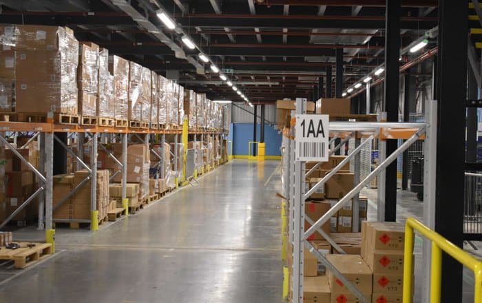 New retail distribution centre benefits rrom Ecolighting LED lighting.