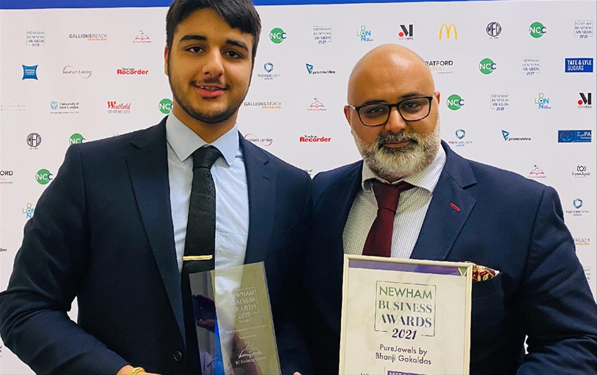 East London jeweller PureJewels by Bhanji Gokaldas wins “Best Innovation in Business 2021” at Newham Chamber of Commerce awards