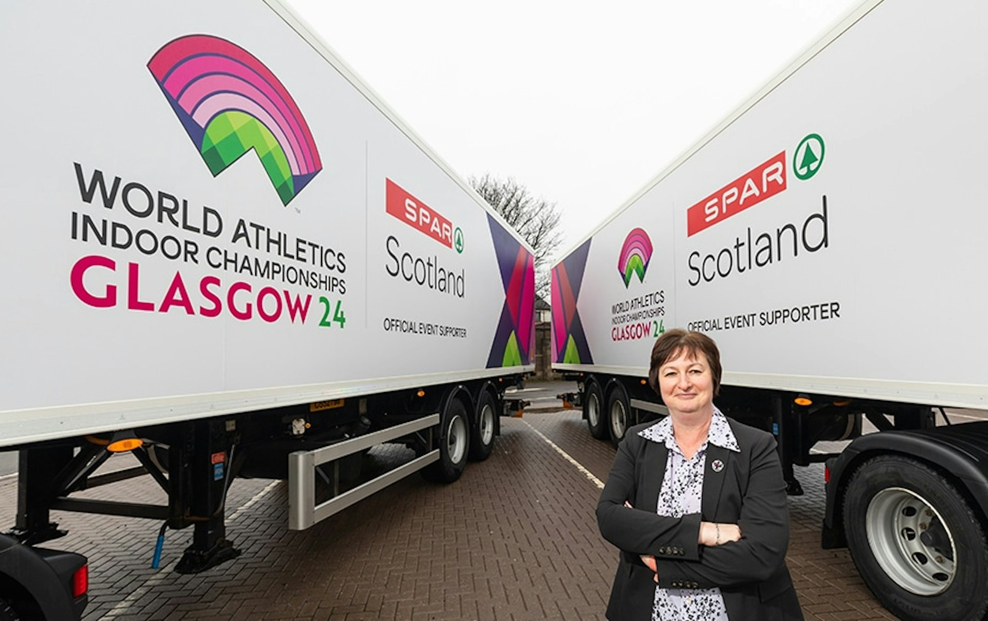 SPAR Scotland launches road to World Athletics Indoor Championships with new lorry livery