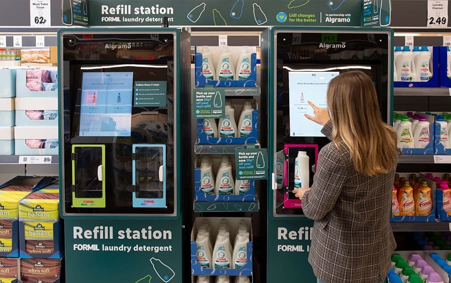 Save a load: Lidl trials UK’s first supermarket ‘smart’ refill station to help customers cut plastic and costs
