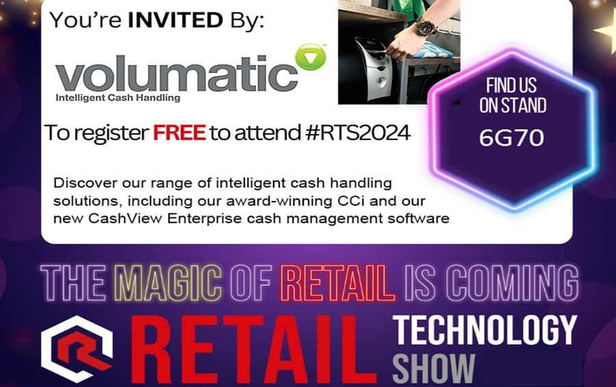Volumatic taking its cash handling expertise to the Retail Technology Show this April